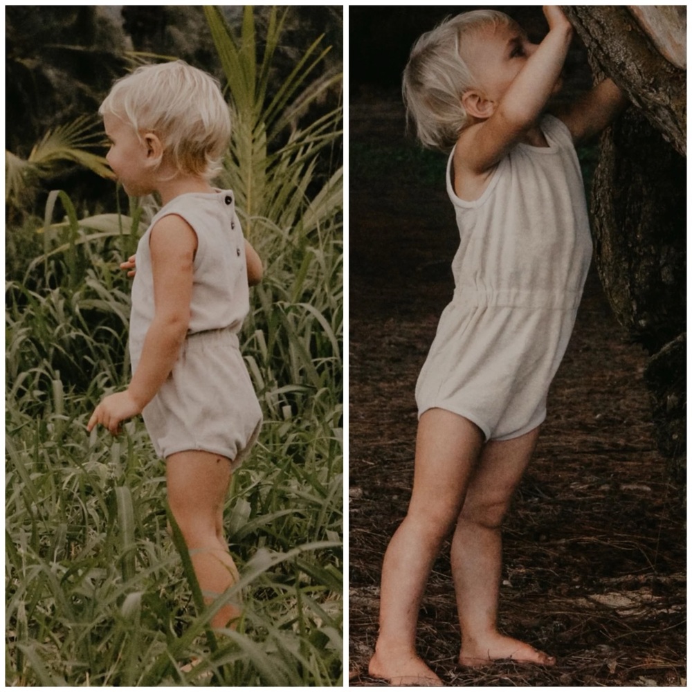 The Simple Folk Organic Vintage Terry Romper | 0-3m